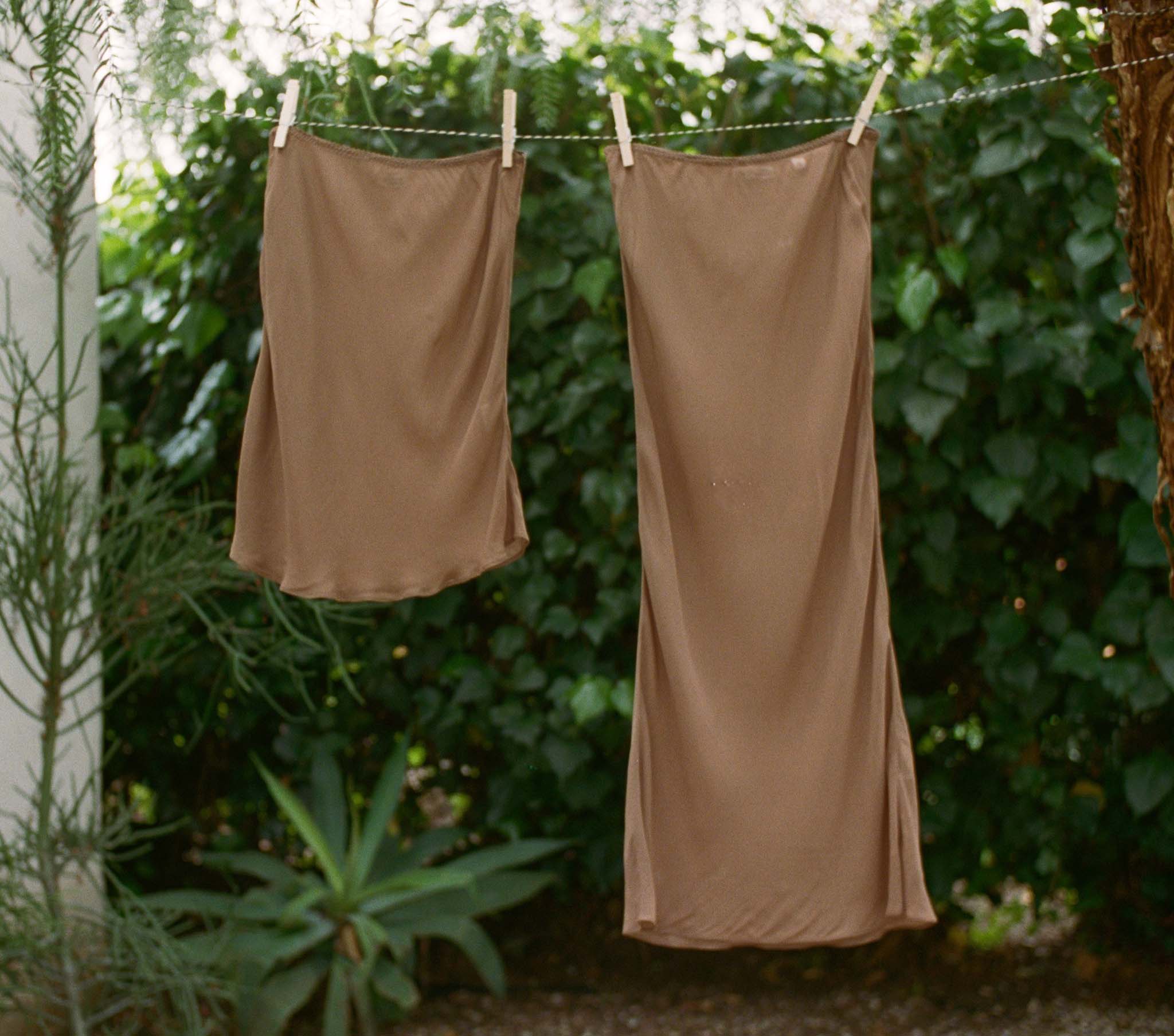 MINI SKIRT SLIP -- CAROB