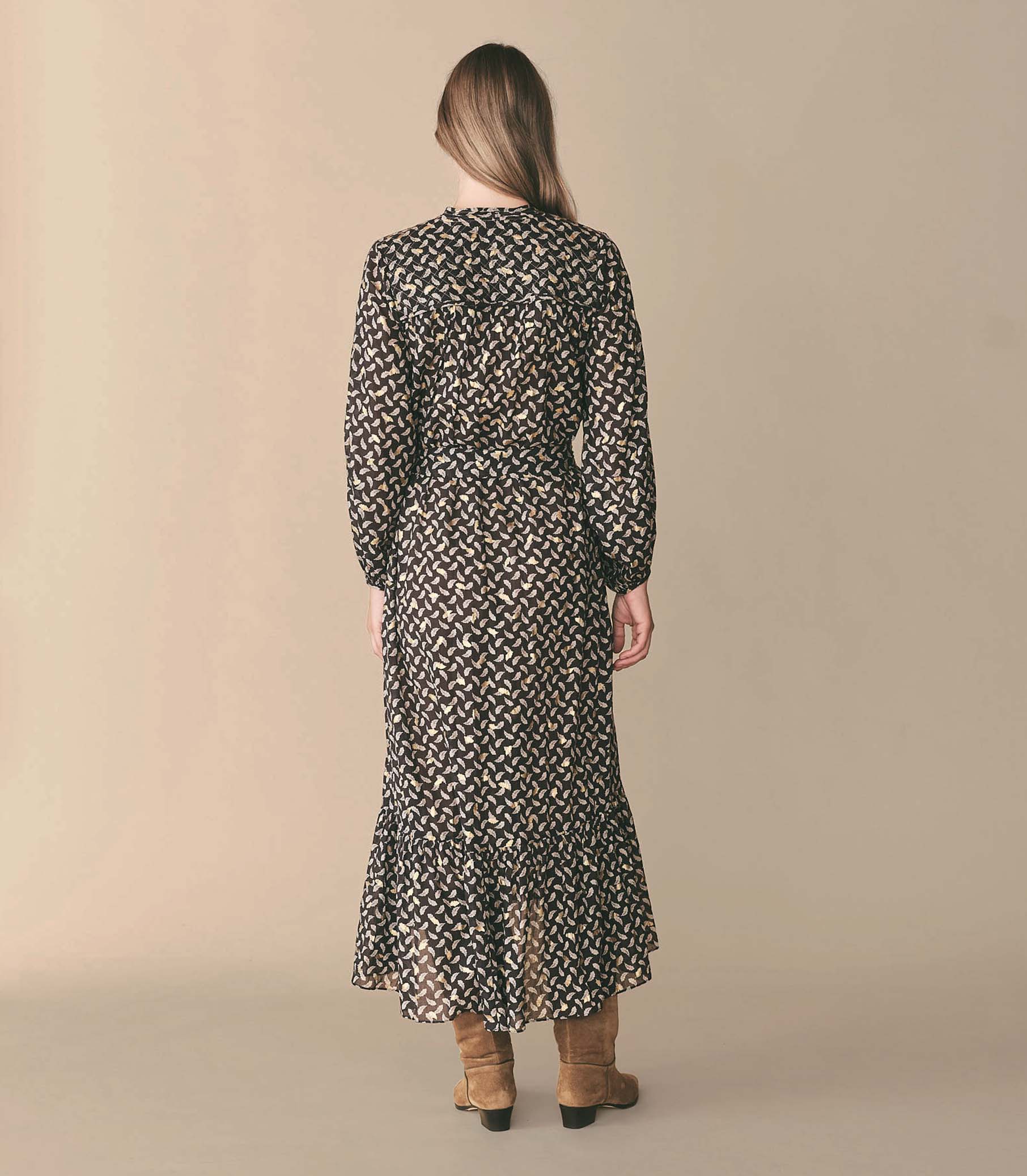 IVANA DRESS -- FALLING LEAVES