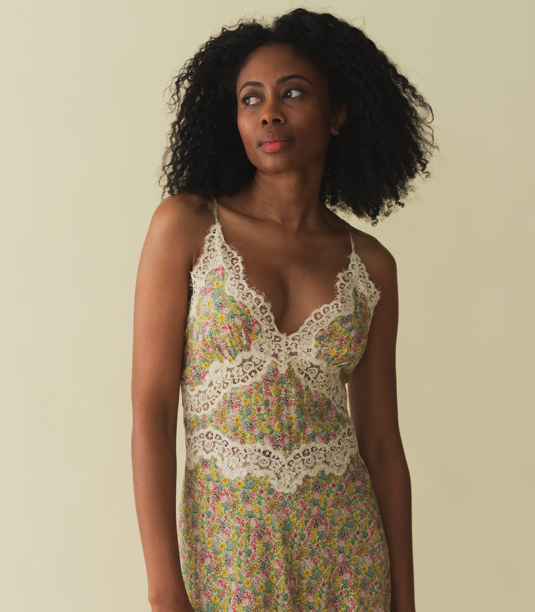 VENUS DRESS -- CHRYSANTHEMUM SKY FLORAL