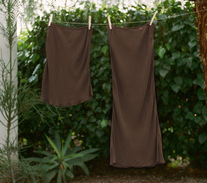 MINI SKIRT SLIP -- UMBER