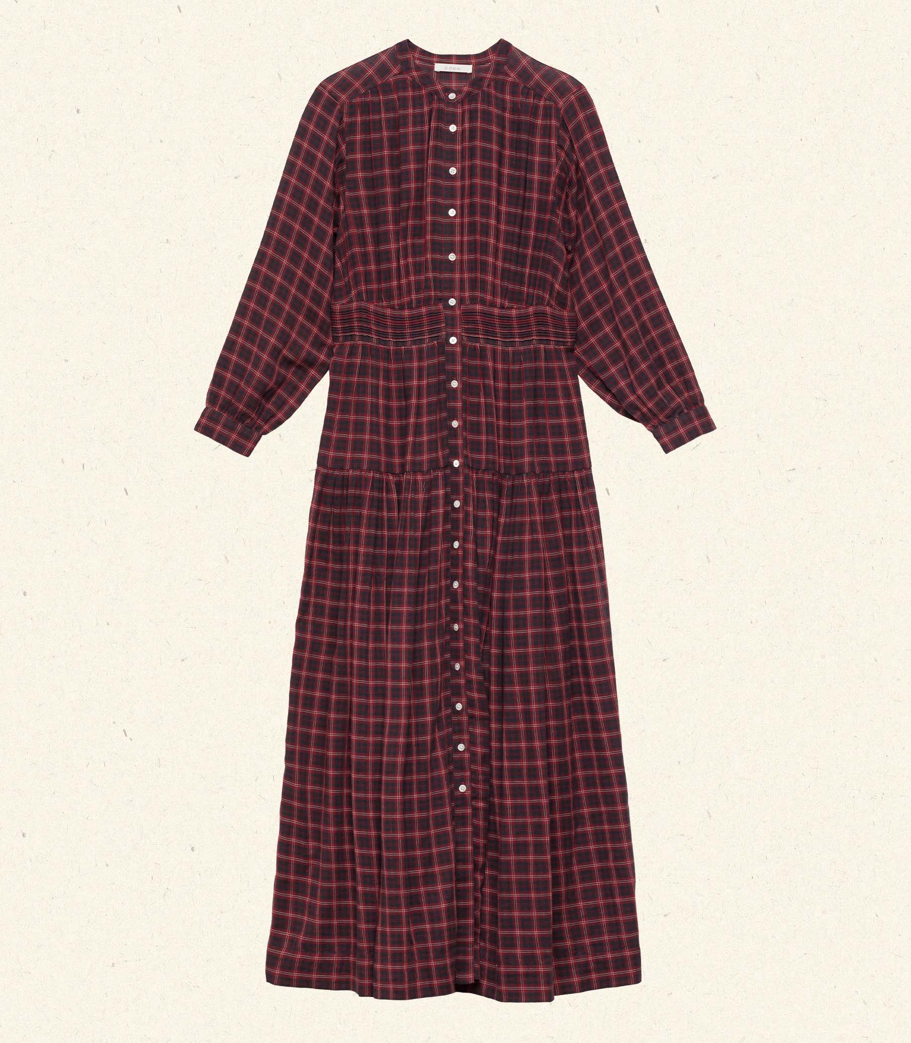 ANNIKA DRESS -- ROUGE COUNTRYSIDE PLAID