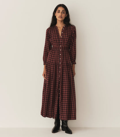 ANNIKA DRESS -- ROUGE COUNTRYSIDE PLAID