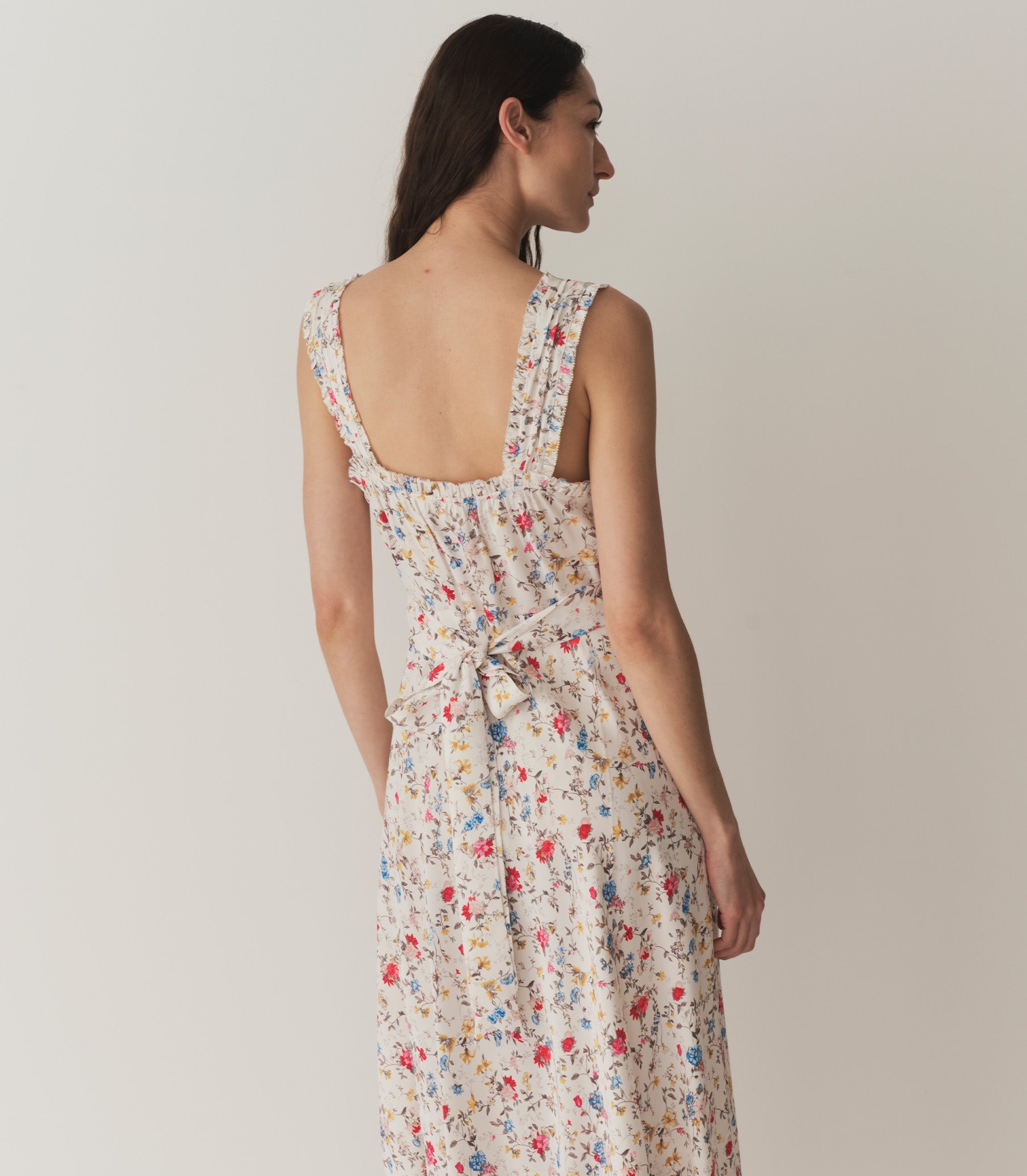 ASCELLA DRESS -- BLANC FLOWERING MEADOW