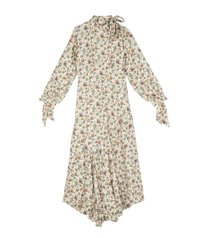 ALDA DRESS -- IVORY MULBERRY VINE FLORAL