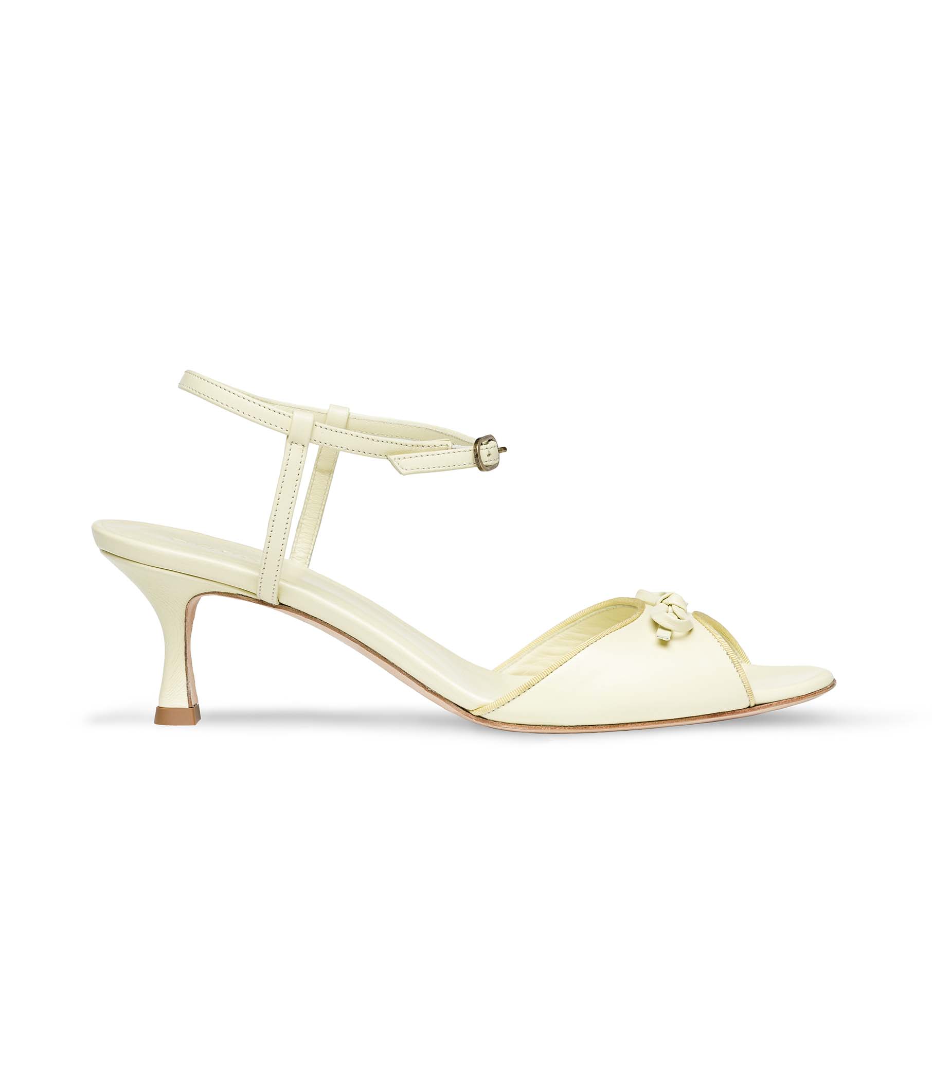 ARIANNA PEEP TOE HEEL -- LEMON CHIFFON NAPPA