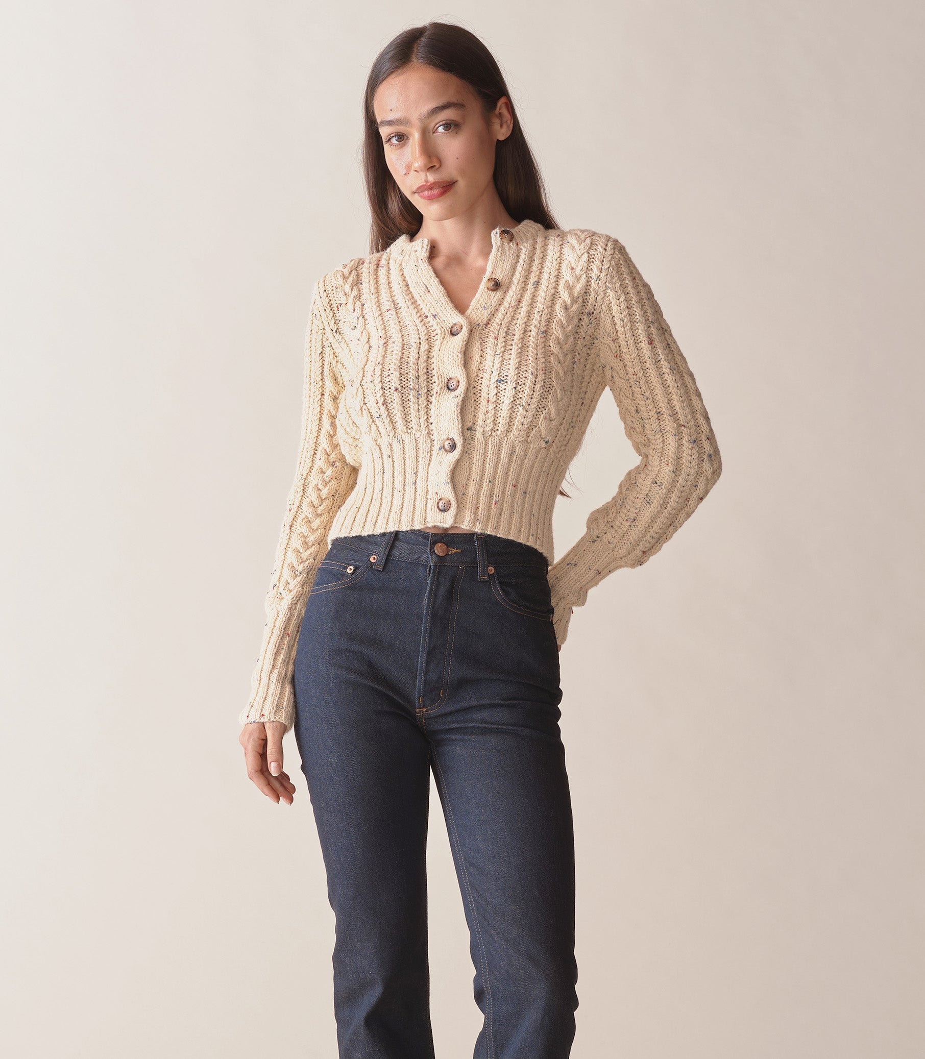 AUDREY CARDIGAN -- CREAM