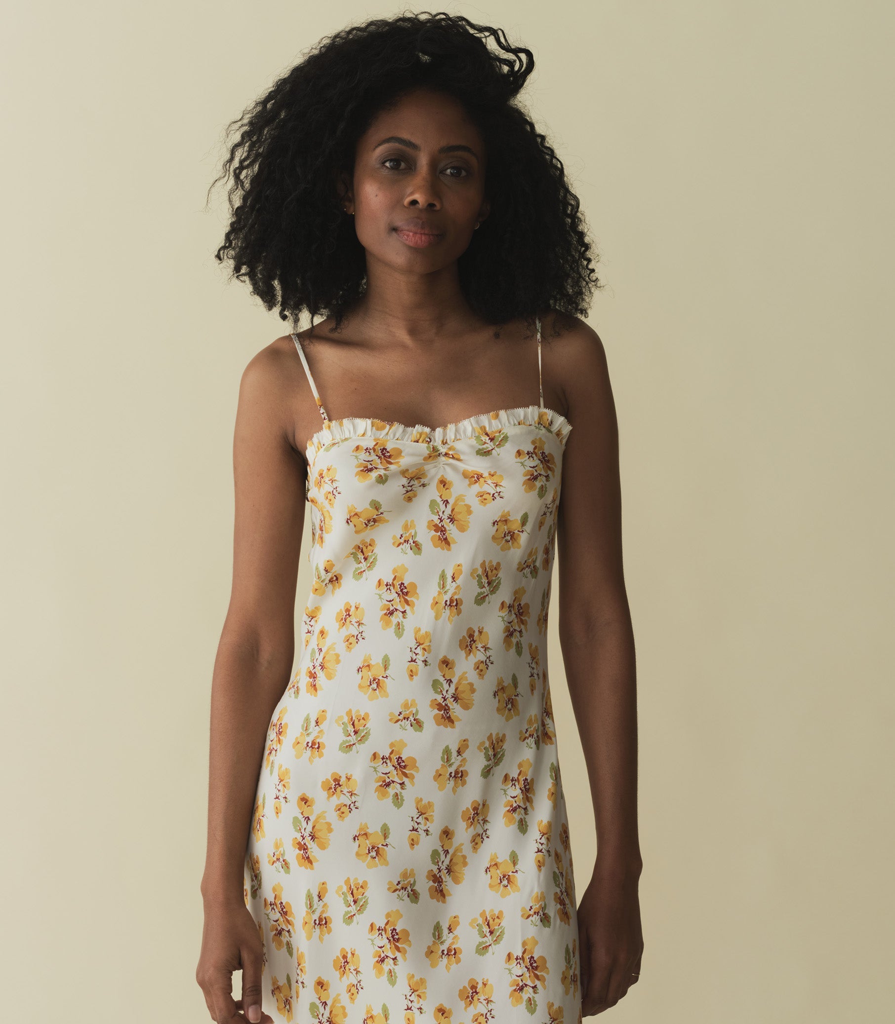 CALSI DRESS -- AMBER FROLICKING FLORAL