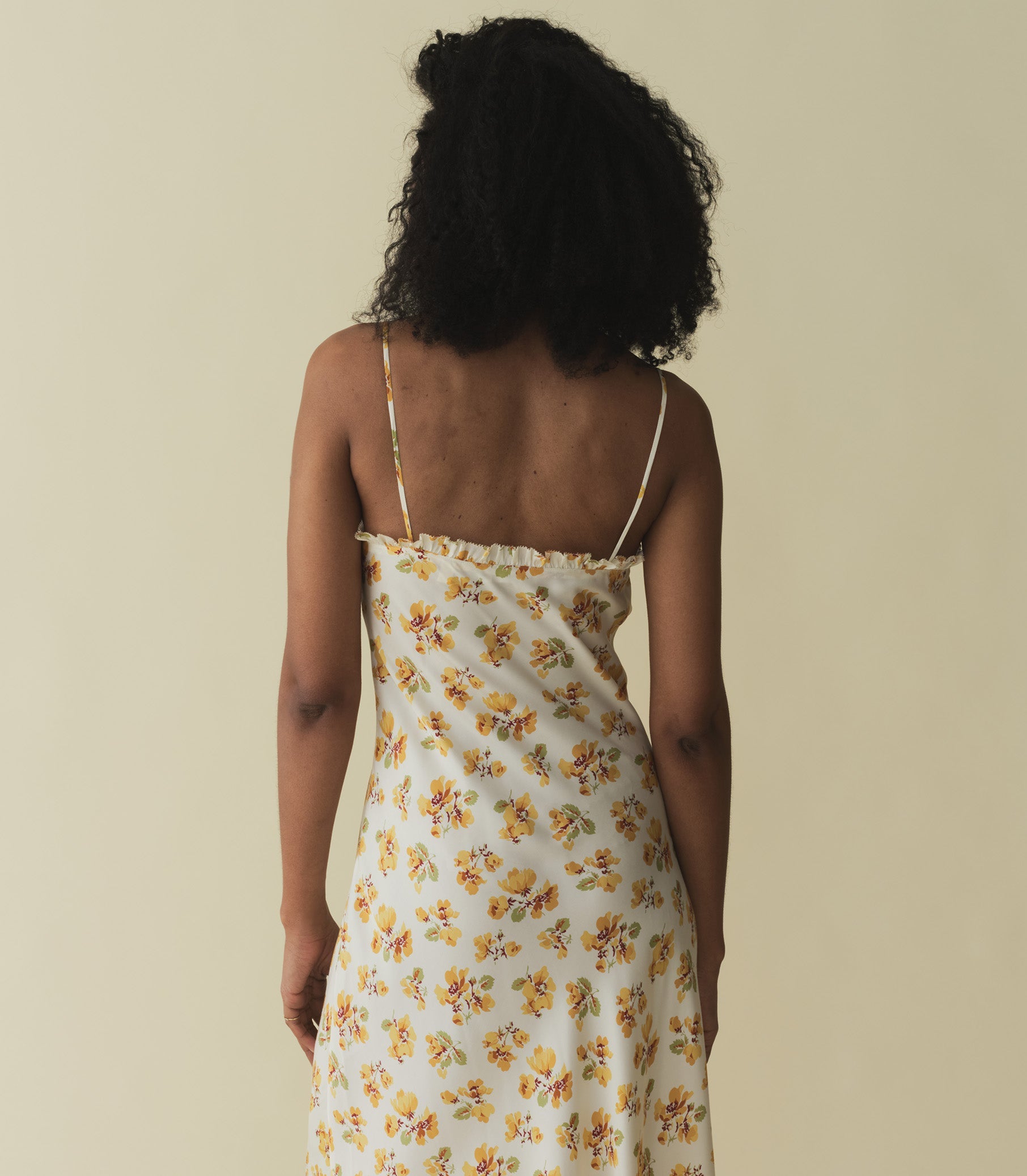 CALSI DRESS -- AMBER FROLICKING FLORAL