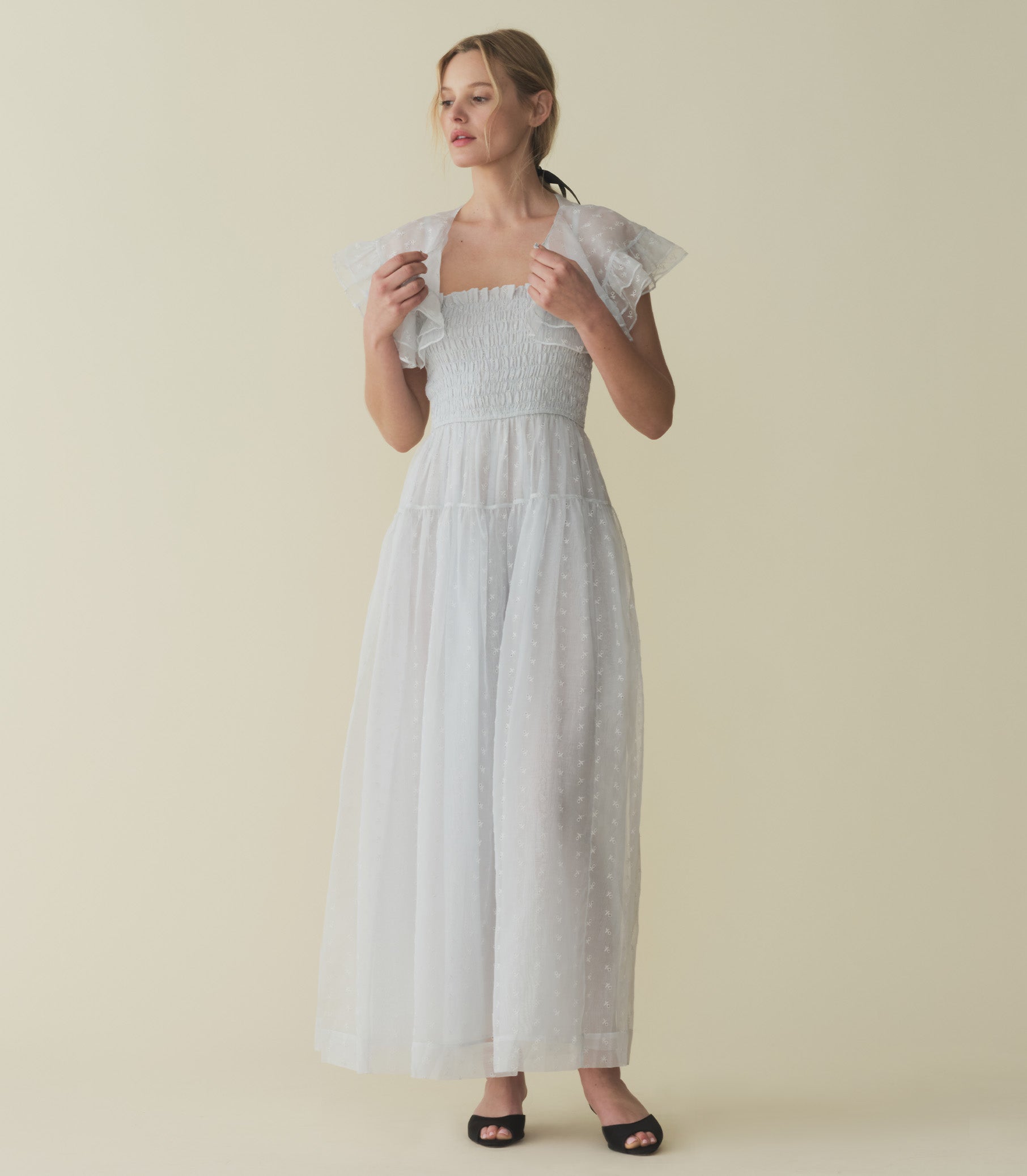 CARISTINA DRESS -- WHISPER BLUE