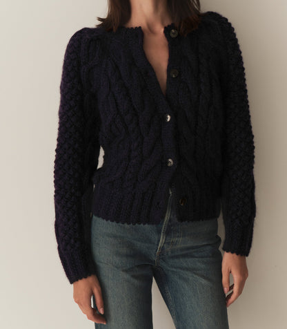 CHANNEL CARDIGAN -- NAVY