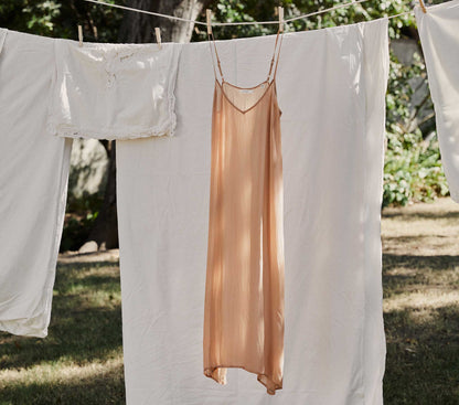 LONG DEEP V-NECK SLIP -- SAND DOLLAR