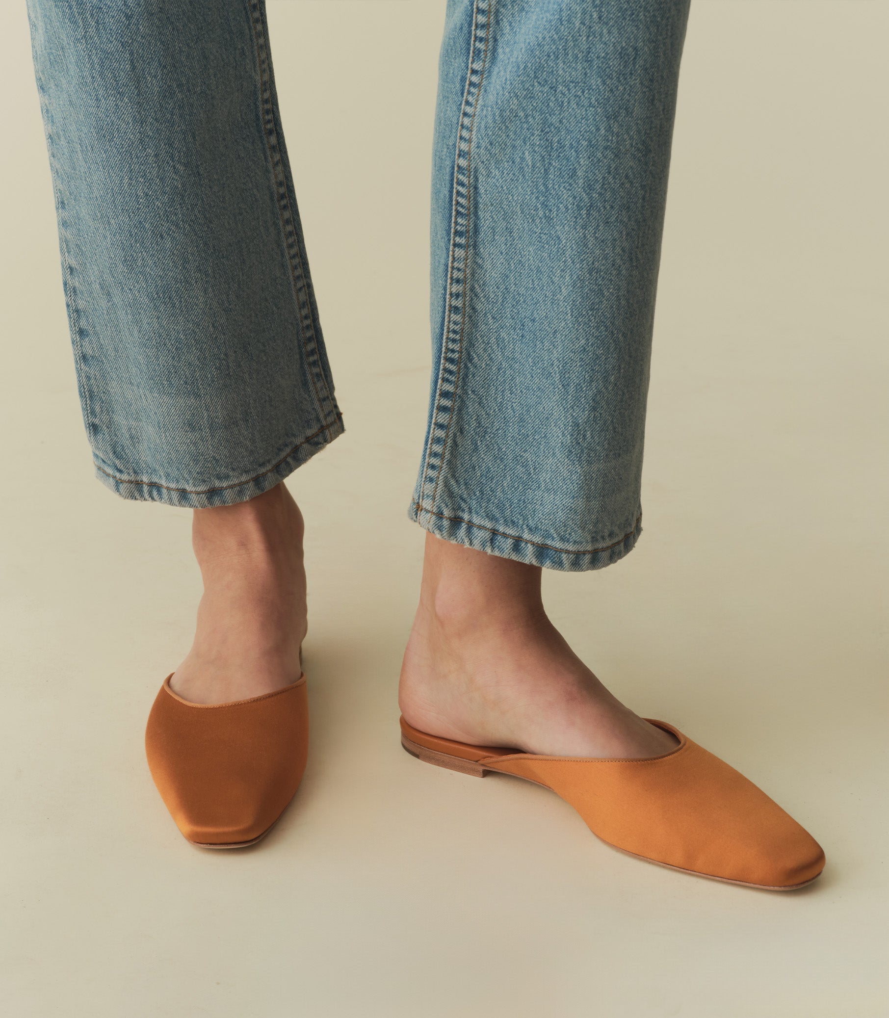 WREN MULE -- PAPRIKA SATIN