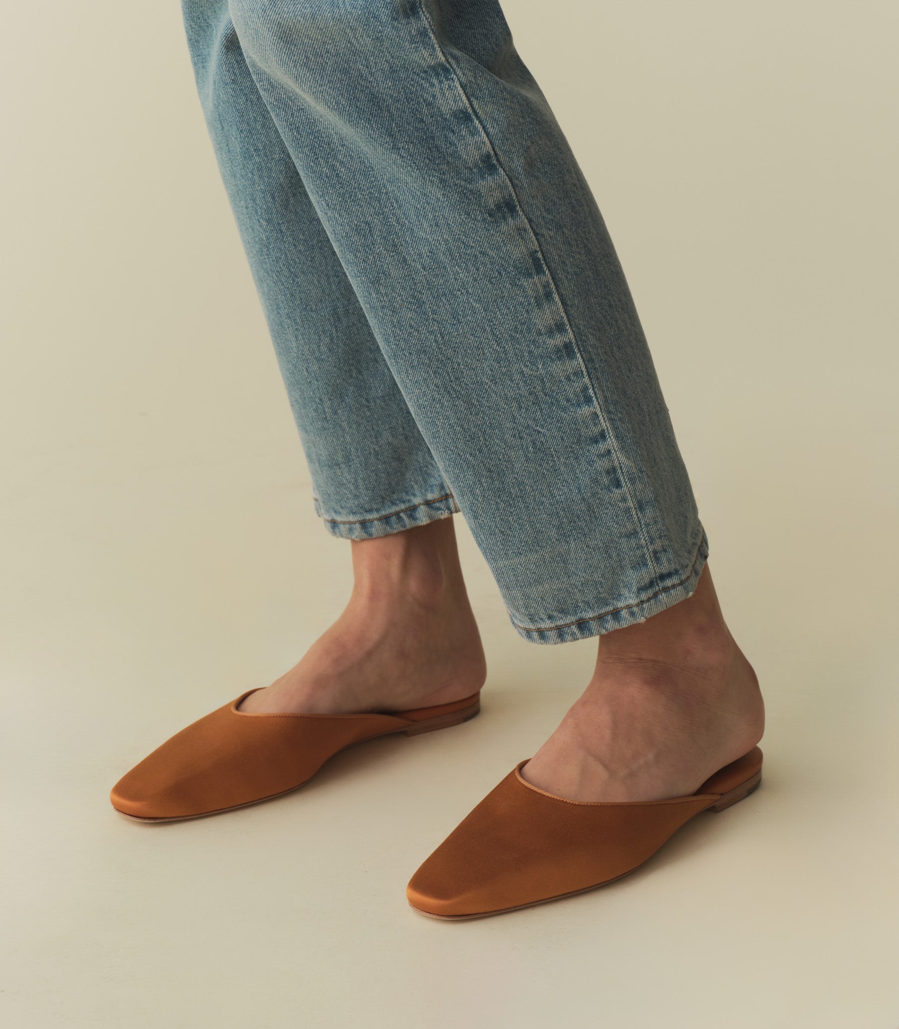 WREN MULE -- PAPRIKA SATIN