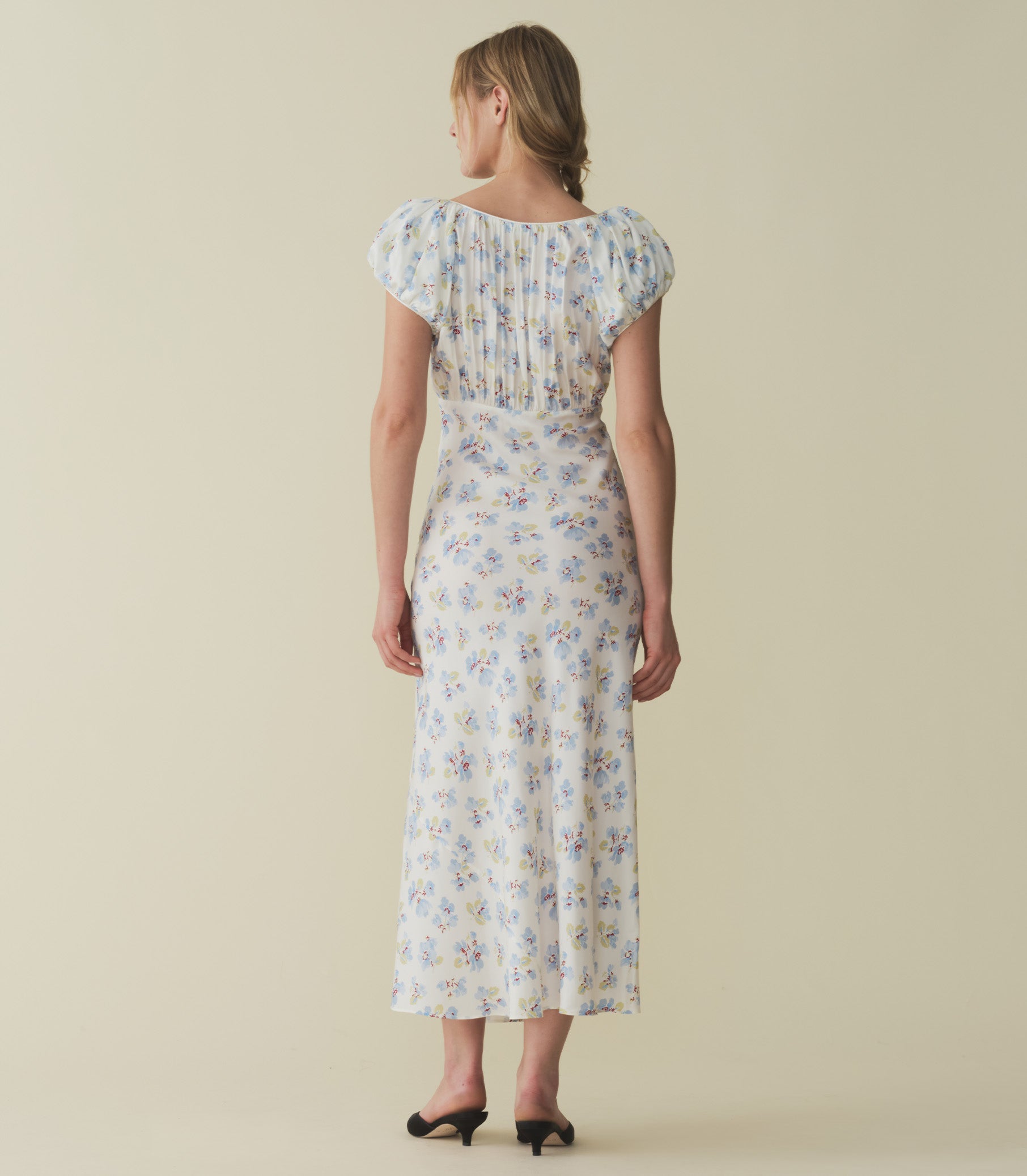 FLORENCIA DRESS -- BLEU FROLICKING FLORAL