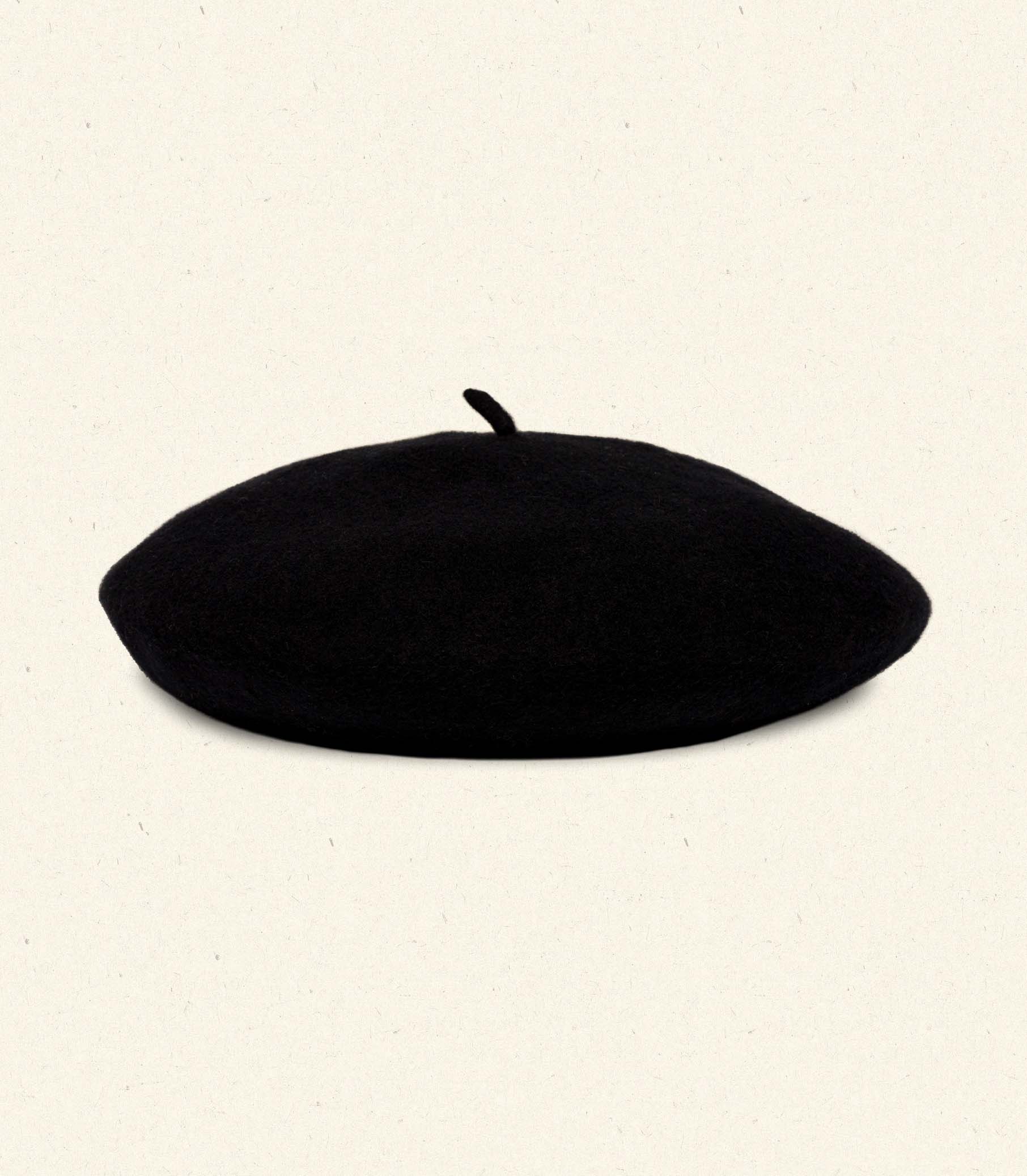 GEORGIANNA BERET -- BLACK WOOL