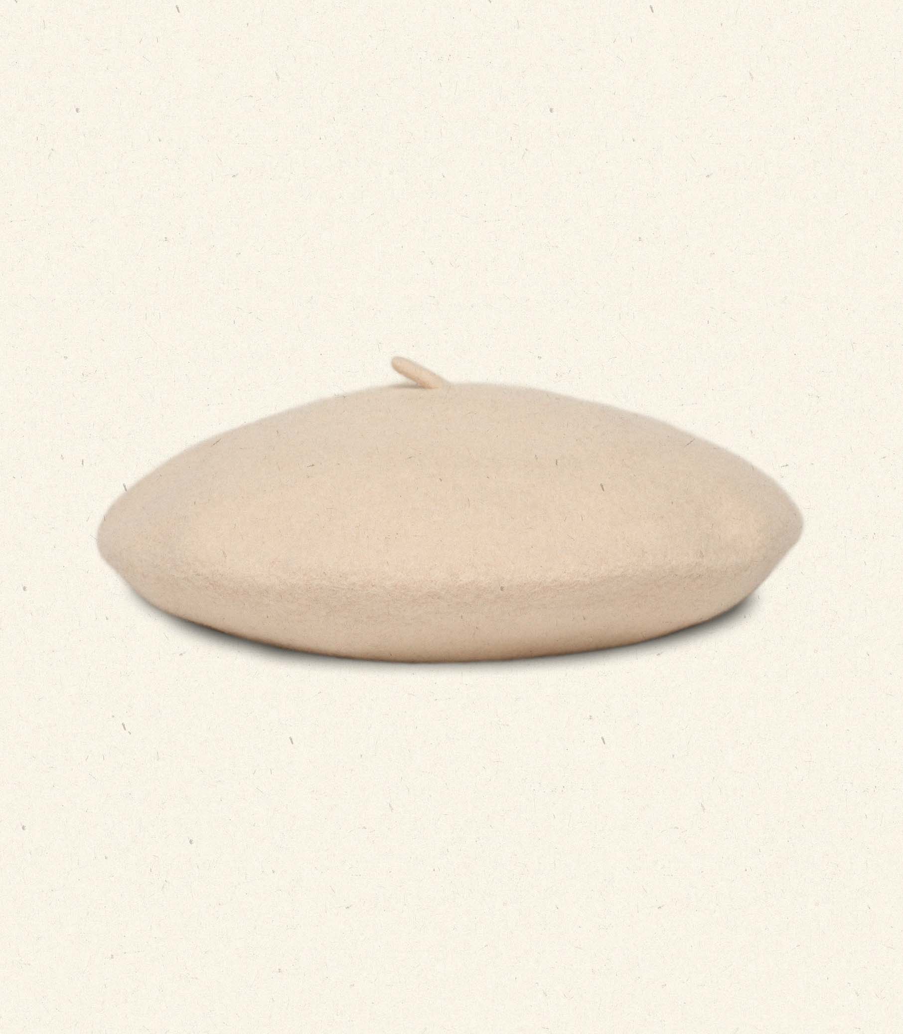 GEORGIANNA BERET -- CREAM WOOL