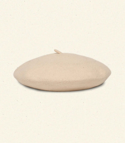 GEORGIANNA BERET -- CREAM WOOL