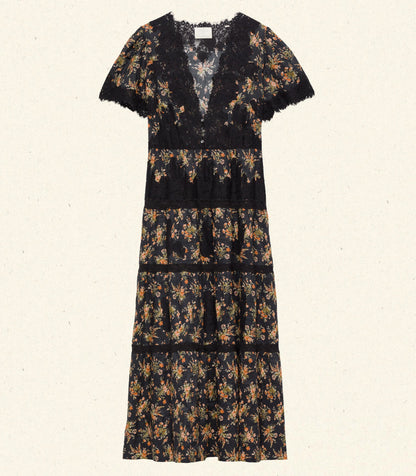 GRACIELLA DRESS -- FOXGLOVE FLORAL