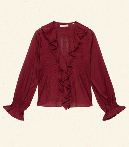 HARDY TOP -- DEEP CRIMSON