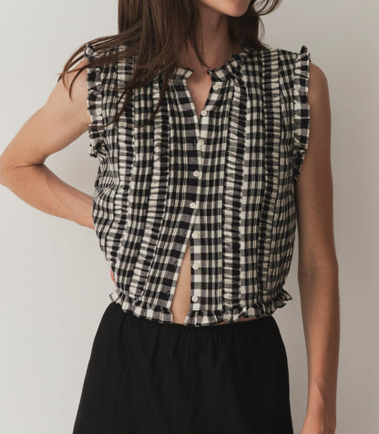 HARIETTA TOP -- MARILYN GINGHAM