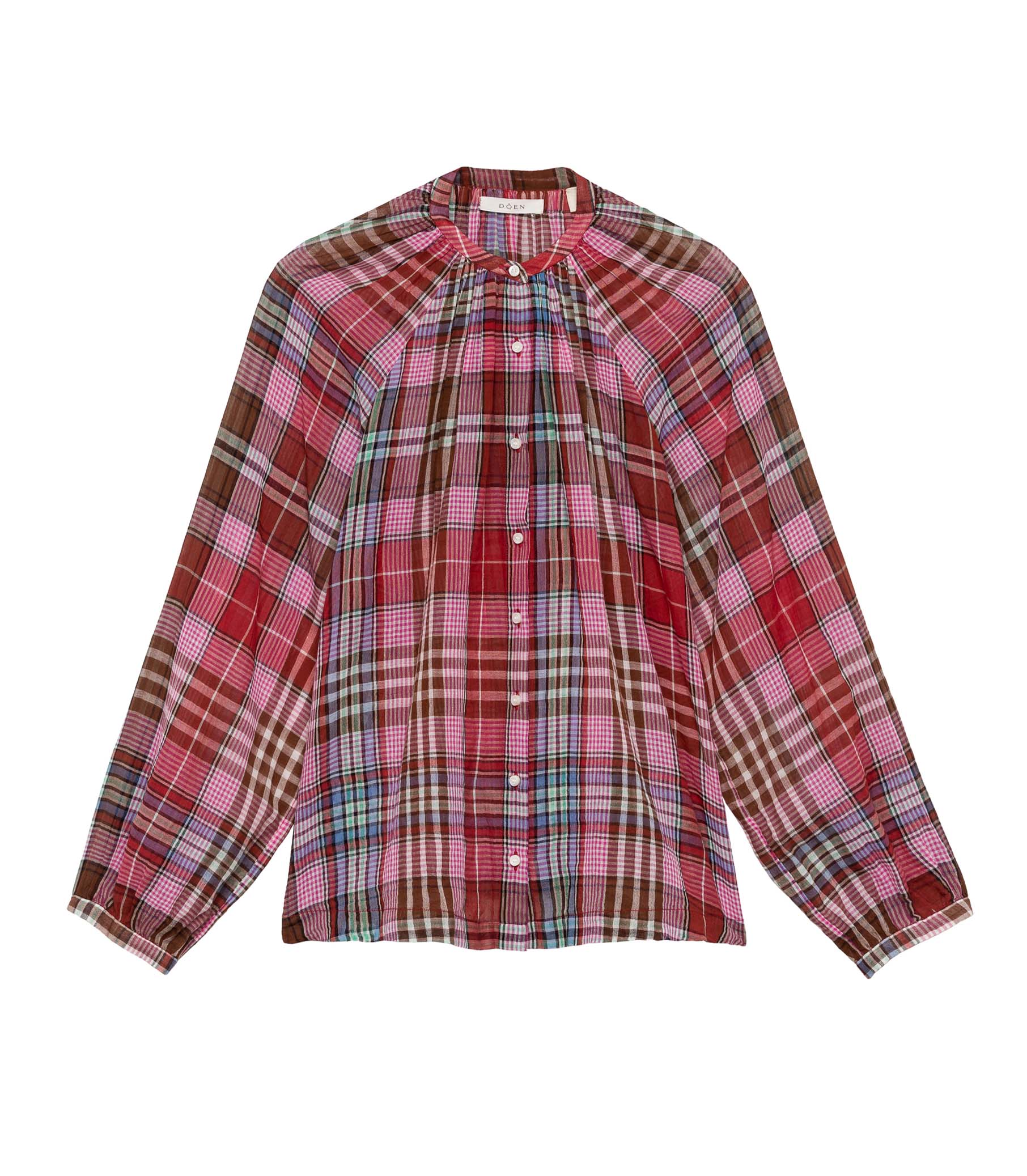 JANIS TOP -- FRANCINE PLAID