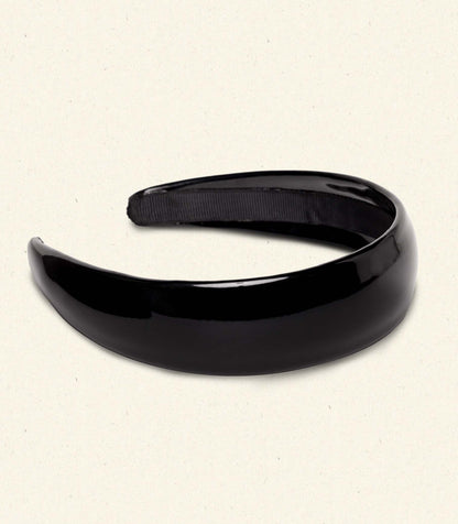 JEANIE HEADBAND -- BLACK PATENT