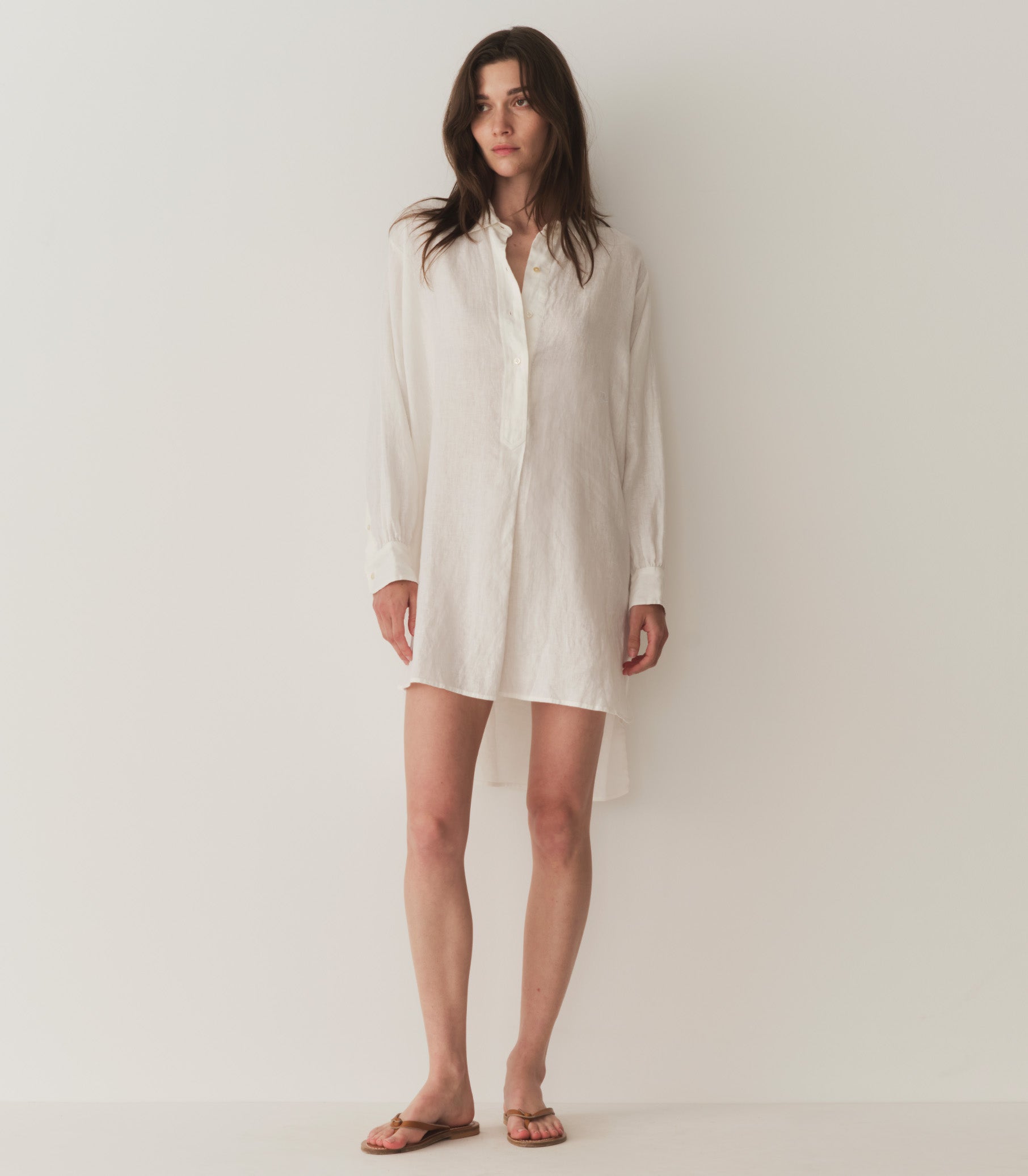 JORA LINEN DRESS -- SALT