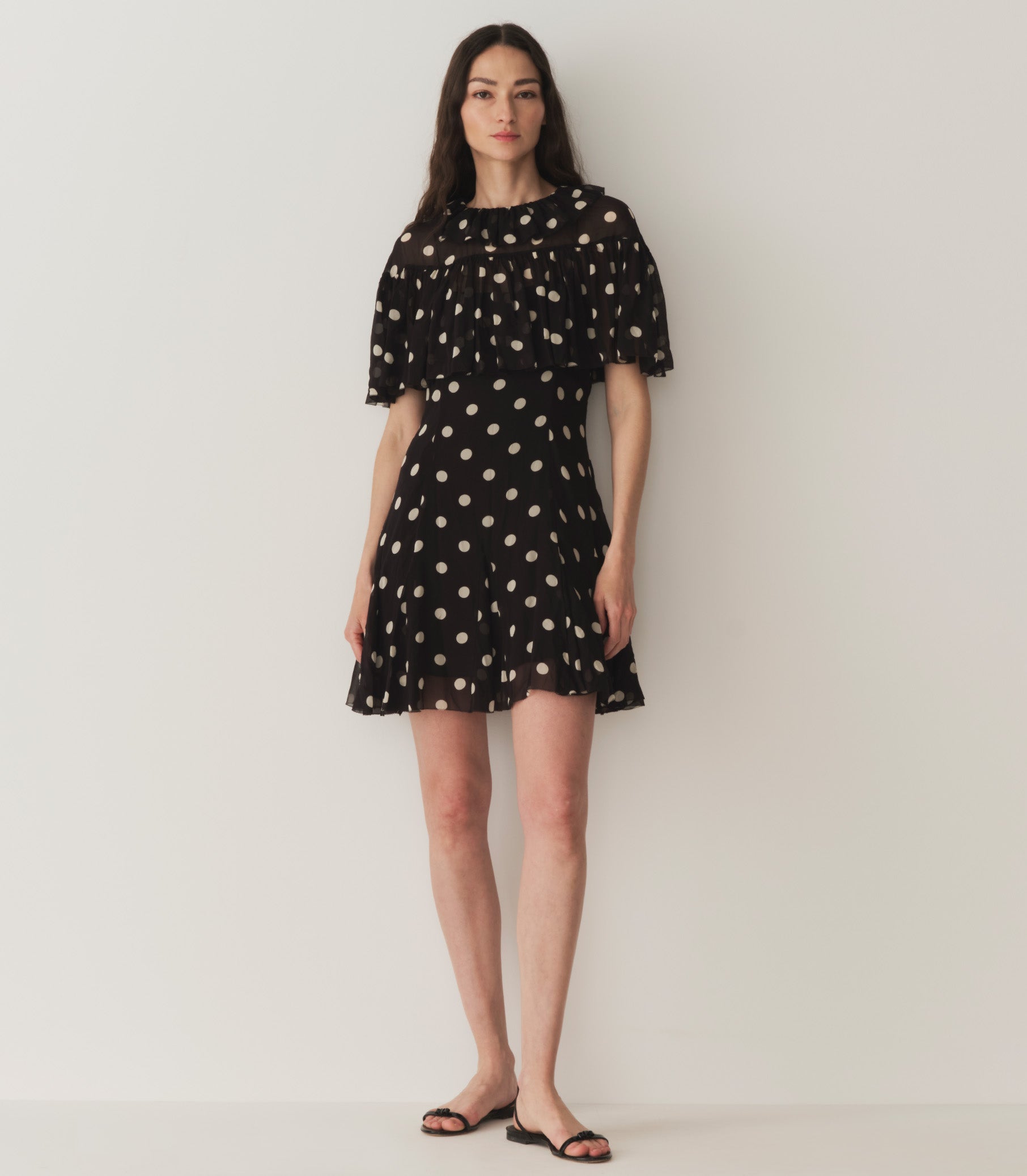 KAYLIN DRESS -- NOIR SOLSTICE SKY DOT