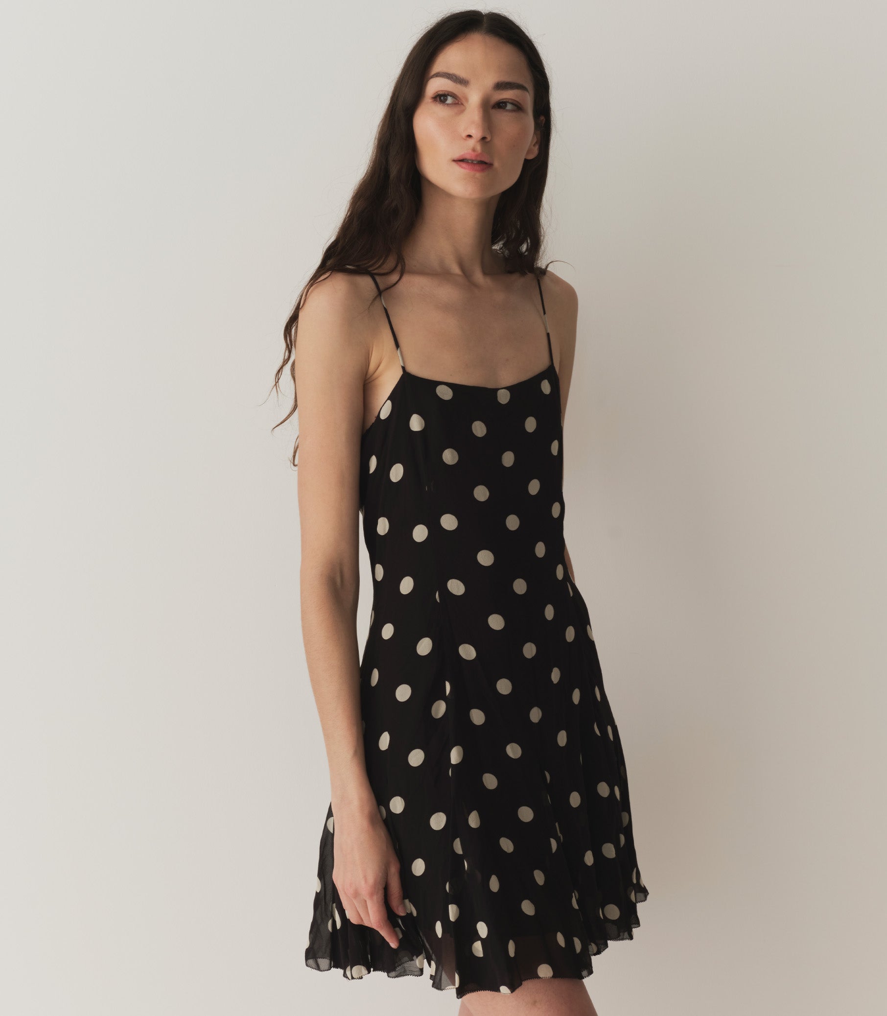 KAYLIN DRESS -- NOIR SOLSTICE SKY DOT