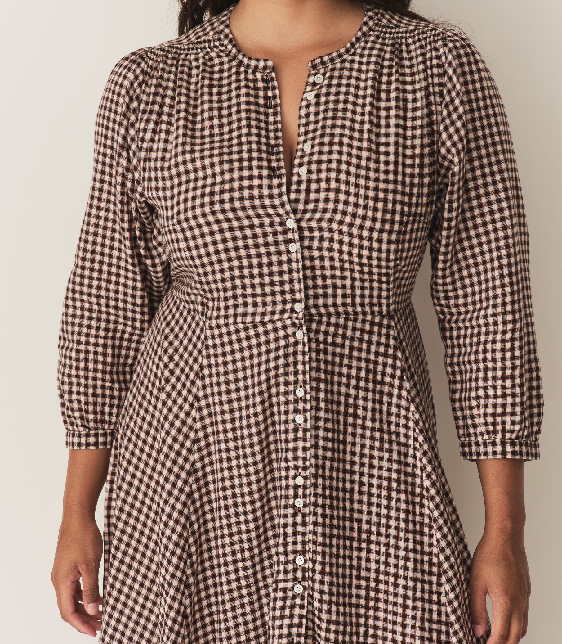 MARIELLE DRESS -- DELPHINE PLAID