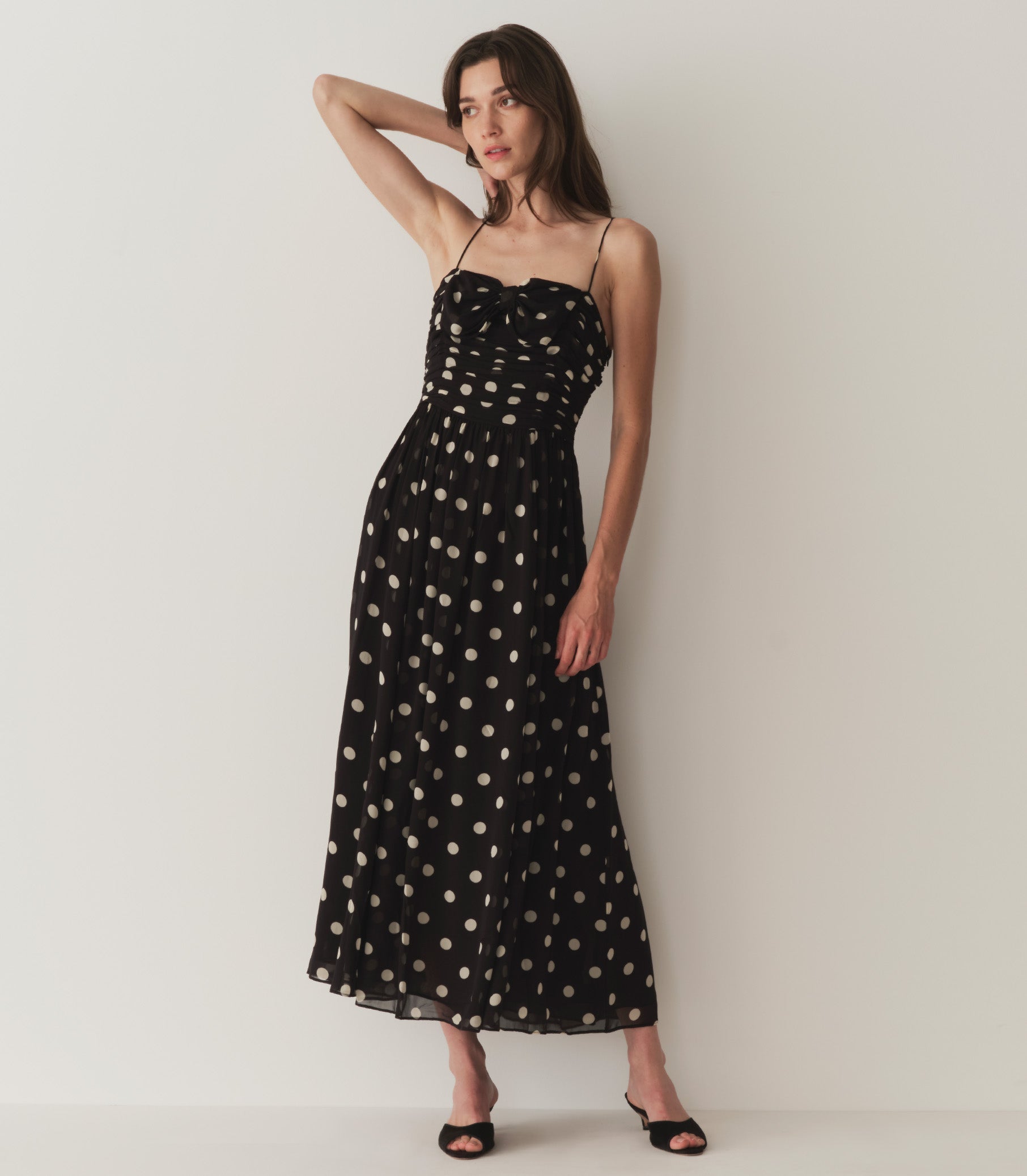 MARYANNA DRESS -- NOIR SOLSTICE SKY DOT