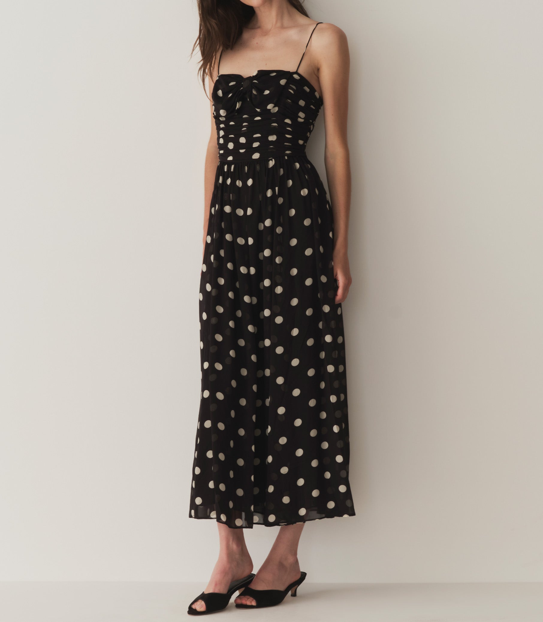 MARYANNA DRESS -- NOIR SOLSTICE SKY DOT