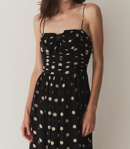 MARYANNA DRESS -- NOIR SOLSTICE SKY DOT