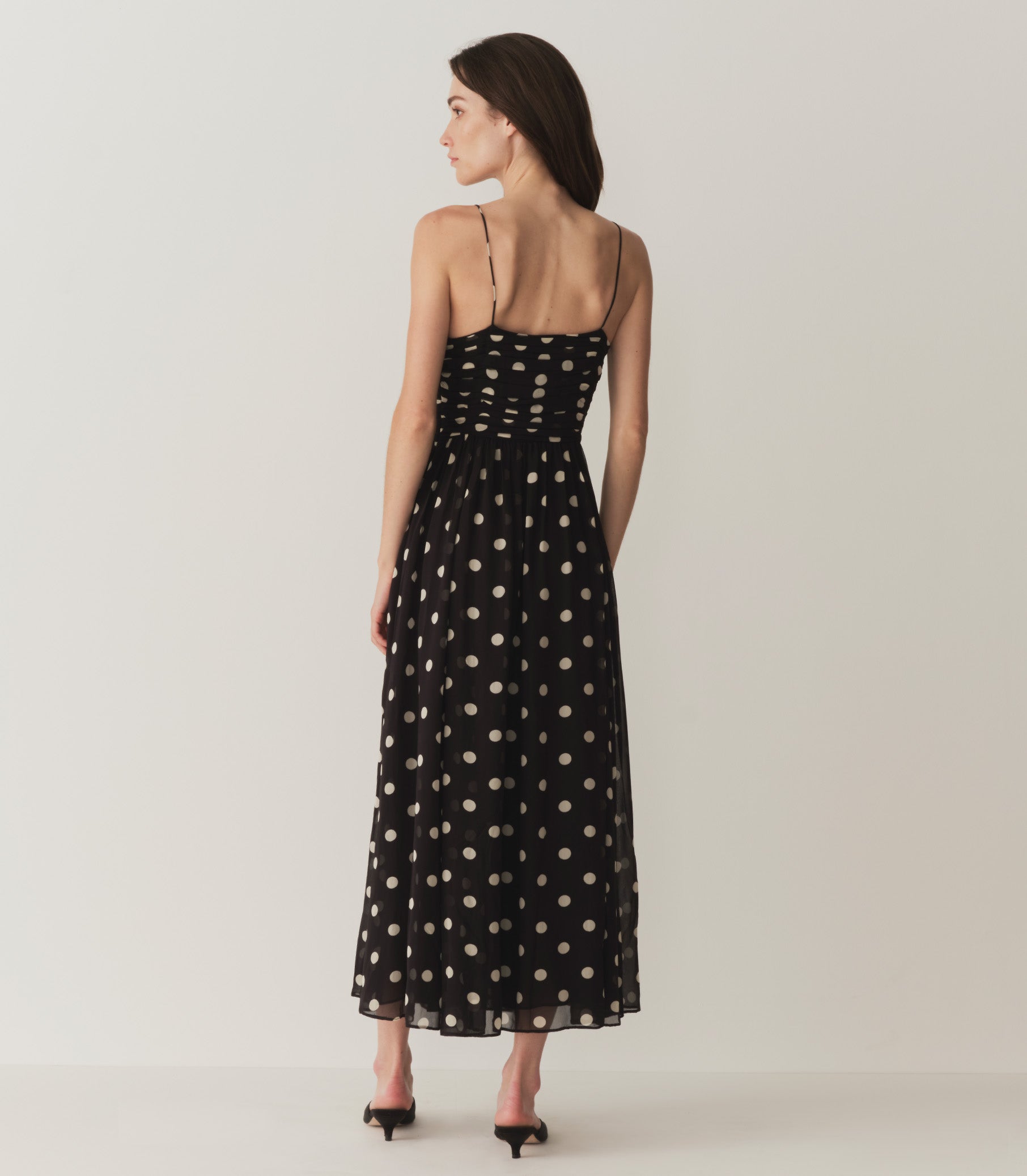 MARYANNA DRESS -- NOIR SOLSTICE SKY DOT