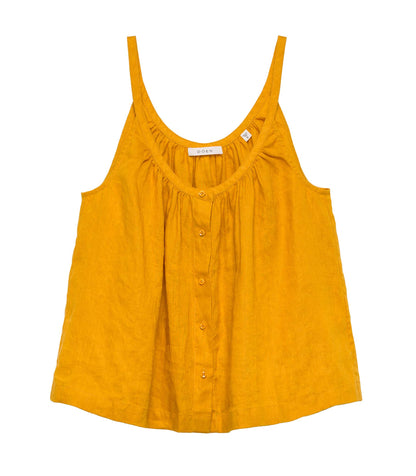 NALINA LINEN TOP -- SUNFLOWER