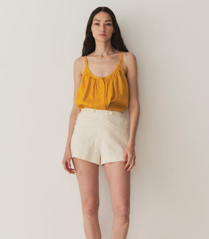 NALINA LINEN TOP -- SUNFLOWER