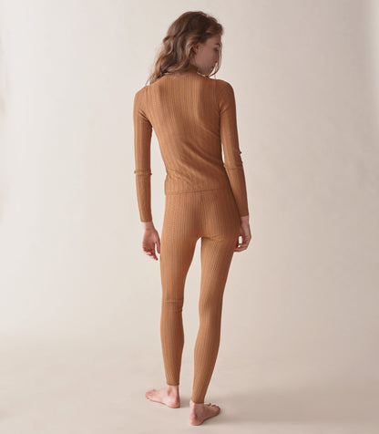 LETO KNIT PANT -- TOASTED PECAN