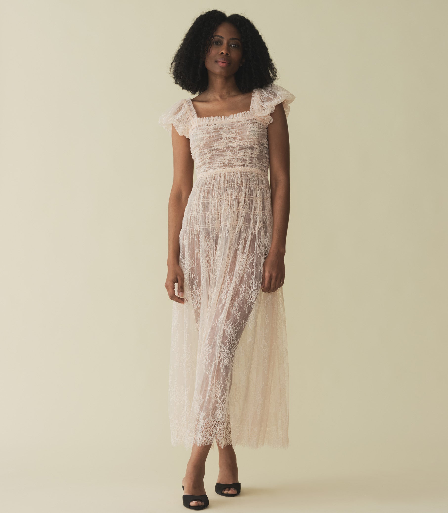 PAMELINA DRESS -- PETUNIA PINK LACE