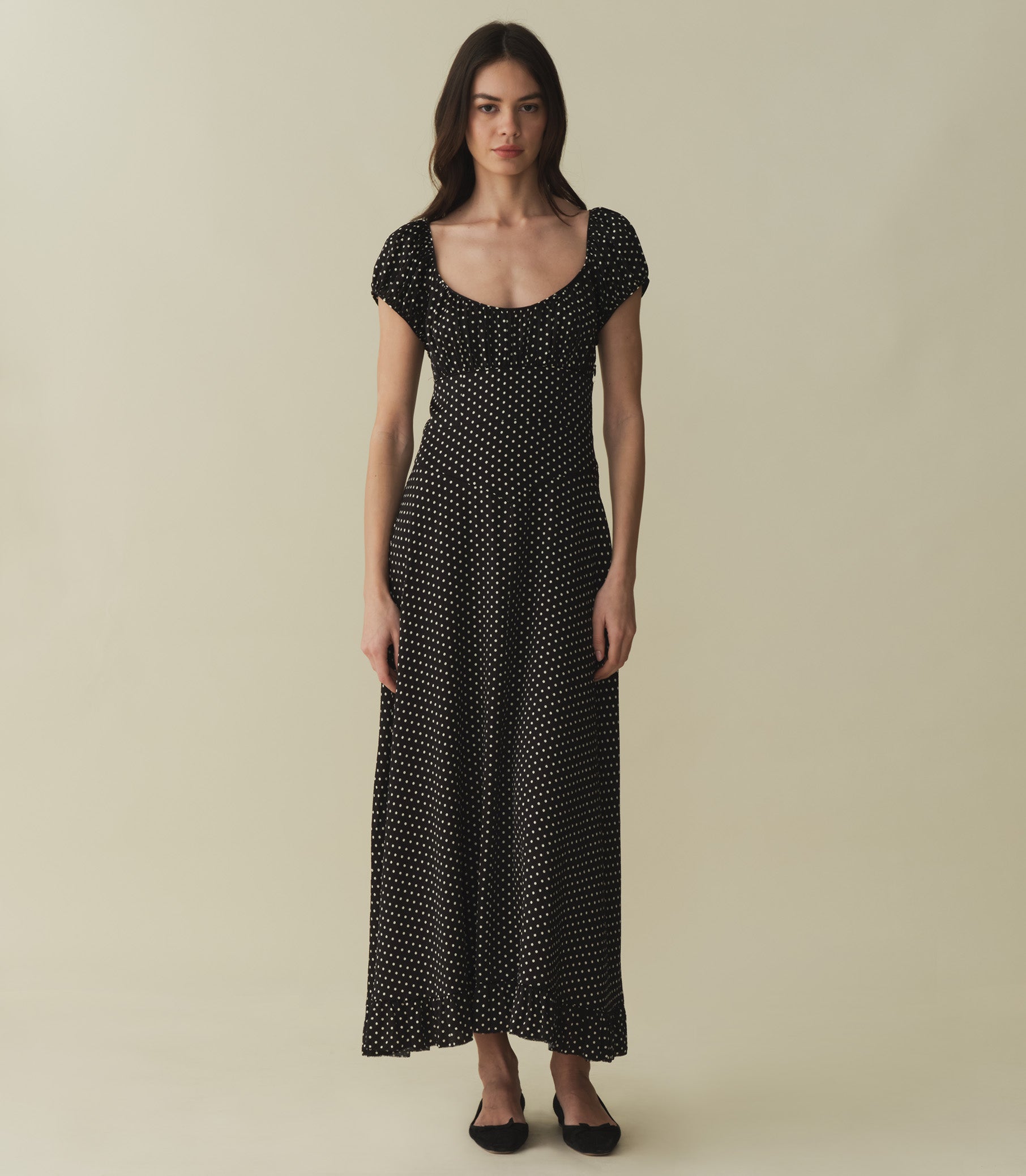 RAMONA DRESS -- NOIR DOT