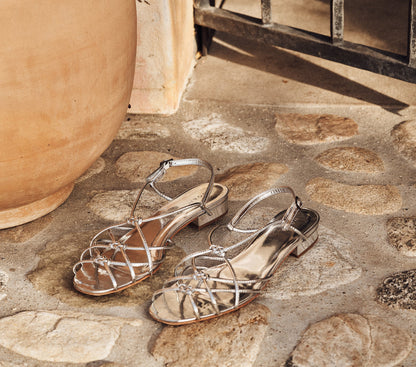 CORSICA SANDAL -- SILVER