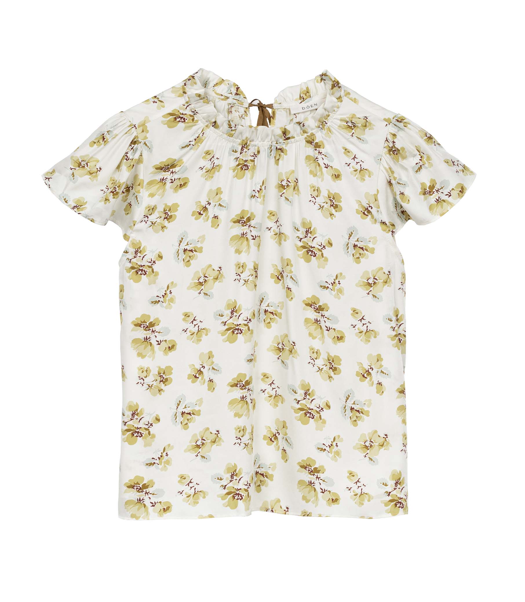 YVIE TOP -- GOLD FROLICKING FLORAL