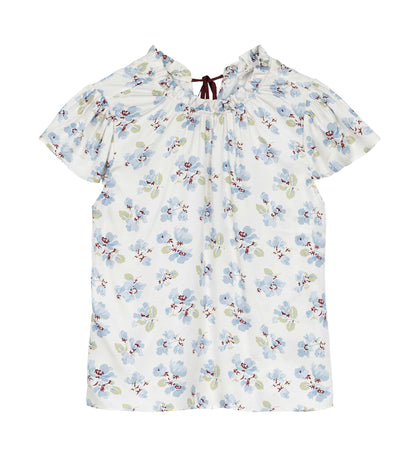 YVIE TOP -- BLEU FROLICKING FLORAL